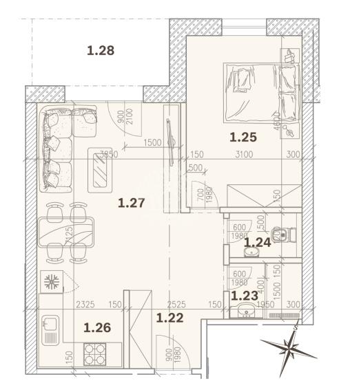 ZNÍŽENIE CENY- PREDAJ: 2i apartmán 57,57m2 pod lyž.vlekom Čierny Balog