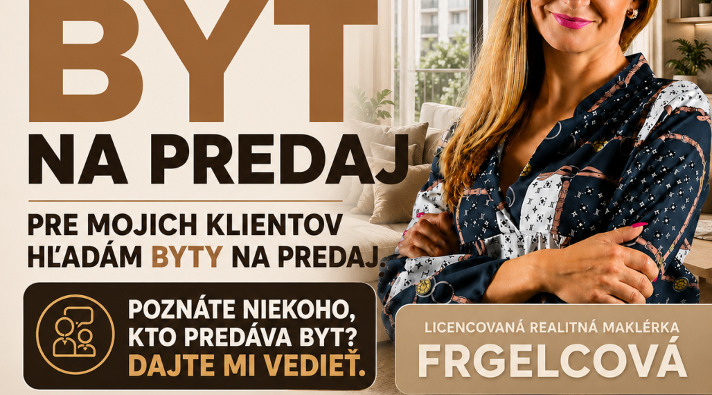 2 izbový byt hľadám/aj 1 izbový a 3 izbový/