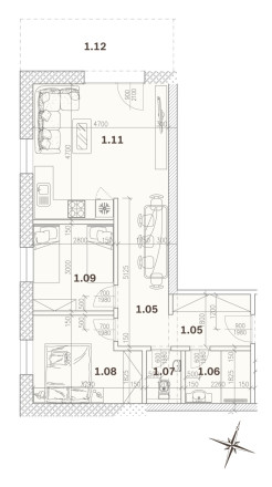 PREDAJ: 3i apartmán 69,67m2 pod lyž.vlekom Čierny Balog - fotografia 10